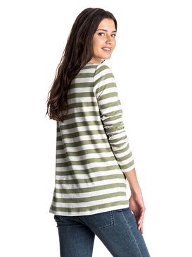 roxy, Футболка с длинным рукавом Zarauz Beat Stripes, STEPHANIES STRIPE COMBO OIL GR (gld6) Zarauz Beat Stripes - Long Sleeve T-shirt ERJKT03195