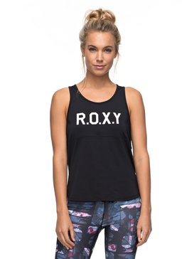roxy, Shiny Way - Camiseta sin mangas de diseño técnico, ANTHRACITE (kvj0) Shiny Way - Technical Vest Top ERJKT03294