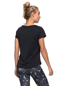 roxy, Shiny Way - Camiseta de diseño técnico para Mujer, ANTHRACITE (kvj0) Shiny Way - Technical T-Shirt for Women ERJKT03297