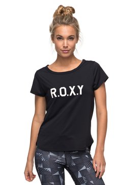 roxy, Shiny Way - Camiseta de diseño técnico para Mujer, ANTHRACITE (kvj0) Shiny Way - Technical T-Shirt for Women ERJKT03297