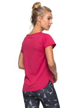 roxy, Shiny Way - Camiseta de diseño técnico para Mujer, RED BUD (mqg0) Shiny Way - Technical T-Shirt for Women ERJKT03297