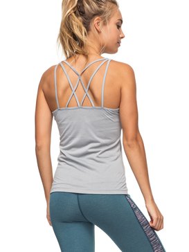 roxy, Nazdee - Camiseta sin mangas de diseño técnico para Mujer, HERITAGE HEATHER (sgrh) Nazdee - Technical Vest Top for Women ERJKT03302
