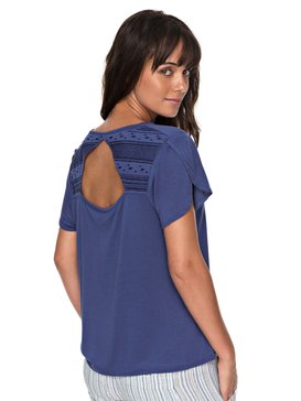 roxy, All About Sun - Top à manches courtes pour Femme, DEEP COBALT (bre0) All About Sun - Short Sleeve Top for Women ERJKT03355