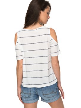 roxy, Uptown Sun - Schulterfreies T-Shirt für Frauen, MARSHMALLOW BOAT STRIPE (xwkw) Uptown Sun - Cold Shoulder T-Shirt for Women ERJKT03358