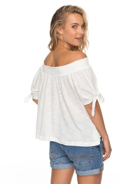 roxy, Carribean Mood - Schulterfreies Oberteil für Frauen, MARSHMALLOW (wbt0) Carribean Mood - Off The Shoulder Top for Women ERJKT03360