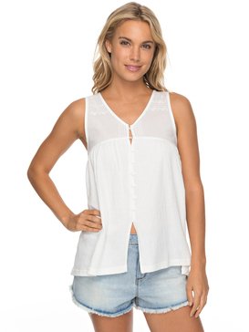 roxy, Delila Lace - Top con Botones en la Parte Delantera, MARSHMALLOW (wbt0) Delila Lace - Button Front Top ERJKT03361