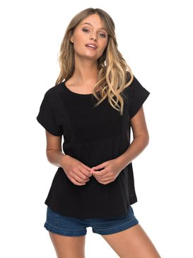 roxy, Cloud Discover - Top à manches courtes pour Femme, ANTHRACITE (kvj0) Cloud Discover - Short Sleeve Top for Women ERJKT03363