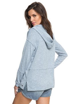 roxy, Sunset Surfside - Sweater in Ponchomodel met Capuchon, BLUE SHADOW (bkq0) Sunset Surfside - Hooded Poncho Sweatshirt ERJKT03367