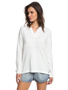 roxy, Sunset Surfside - Sweater in Ponchomodel met Capuchon, MARSHMALLOW (wbt0) Sunset Surfside - Hooded Poncho Sweatshirt ERJKT03367