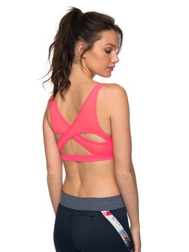 roxy, Спортивный топ Tropical Twist, SMOCKING RED (mlj0) Tropical Twist - Sports Bra for Women ERJKT03383