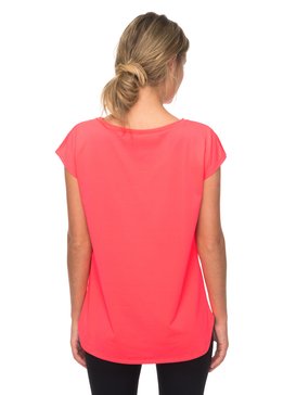 roxy, Parisian Walkway - Camiseta Técnica de Manga Cap más Corta, SMOCKING RED (mlj0) Parisian Walkway - Technical Cap Sleeve T-Shirt ERJKT03395