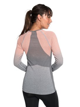 roxy, Passana 2 Technical Long Sleeve Top, CHARCOAL HEATHER (ktah) Passana 2 - Technical Long Sleeve Top ERJKT03439