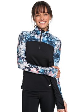roxy, Snow Piercer Technical Long Sleeve Top, BACHELOR BUTTON WATER OF LOVE (bgz6) Snow Piercer - Technical Long Sleeve Top ERJKT03455