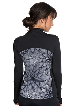 roxy, Snow Piercer - Tee Shirt de sport à manches longues pour Femme, MARSHMALLOW POP SURF STARS (wbt6) Snow Piercer - Technical Long Sleeve Top for Women ERJKT03455