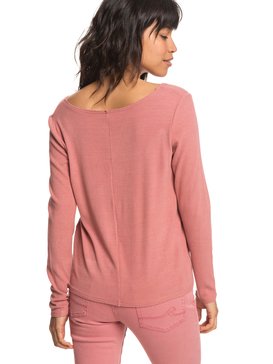 roxy, Metro Symphony - T shirt manches longues col V pour Femme, WITHERED ROSE (mmg0) Metro Symphony - Long Sleeve Top for Women ERJKT03458