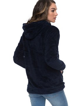 roxy, Changing Tides - Felpa con cappuccio in materiale soffice, DRESS BLUES (btk0) Changing Tides - Fluffy Fleece Hoodie ERJPF03025