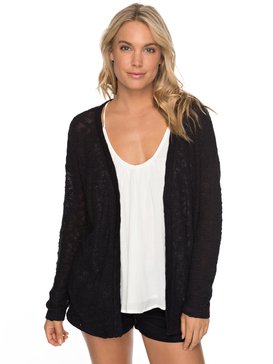 roxy, Livin Sunday - Jersey Abierto con Botones para Mujer, ANTHRACITE (kvj0) Livin Sunday - Cardigan for Women ERJSW03246