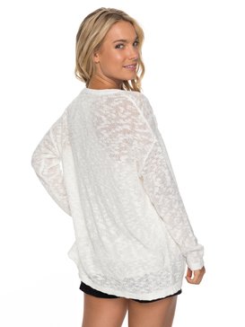 roxy, Livin Sunday - Jersey Abierto con Botones para Mujer, MARSHMALLOW (wbt0) Livin Sunday - Cardigan for Women ERJSW03246
