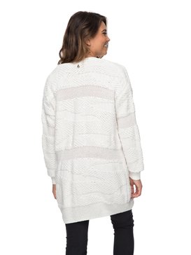 roxy, Magnolia Sky - Jersey Abierto con Botones para Mujer, MARSHMALLOW (wbt0) Magnolia Sky - Cardigan for Women ERJSW03254