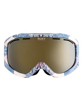 roxy, Sunset Art Series - Masque de ski/snowboard pour Femme, POWDER BLUE_ANIMAL GEO (bgb2) Sunset Art Series - Ski/Snowboard Goggles for Women ERJTG03065