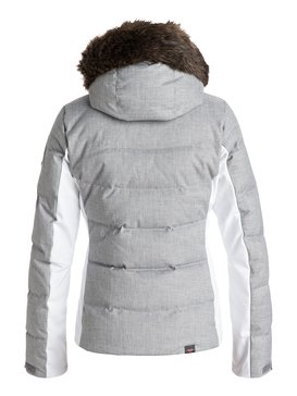 roxy, Утепленная сноубордическая куртка Snowstorm, MID HEATHER GREY (sla0) Snowstorm - Insulator Snow Jacket ERJTJ03061