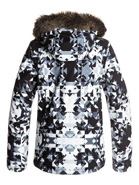 roxy, Сноубордическая куртка Jet Ski Premium, BRIGHT WHITE_GEODECO (wbb5) Jet Ski Premium - Snow Jacket for Women ERJTJ03110