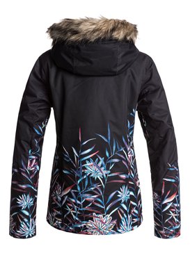 roxy, Сноубордическая куртка Jet Ski SE, TRUE BLACK_GARDEN PARTY (kvj5) Jet Ski SE - Snow Jacket for Women ERJTJ03137
