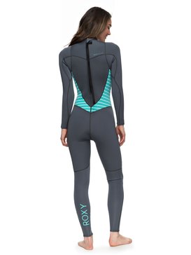 roxy, Гидрокостюм с молнией на спине 3/2mm Syncro Series, ASH / PISTACCIO (xbbb) 3/2mm Syncro Series - Back Zip Wetsuit ERJW103023