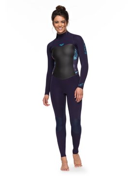 roxy, 4/3mm Syncro Series - Traje de surf GBS con cremallera trasera, BLUE RIBBON (bsn0) 4/3mm Syncro Series - Back Zip GBS Wetsuit ERJW103027