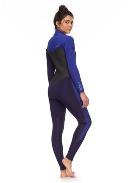 roxy, 3/2mm Performance - Traje de surf con cremallera en el pecho, BLUE RIBBON/PURPLE BLUE (xbbp) 3/2mm Performance - Chest Zip Wetsuit ERJW103031