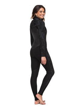 roxy, 4/3mm Performance - Traje de surf con cremallera en el pecho para Mujer, BLACK (kvj0) 4/3mm Performance - Chest Zip Wetsuit for Women ERJW103032