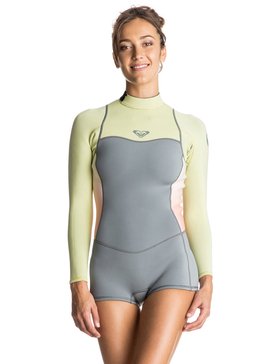 roxy, Syncro 2/2mm - Springsuit manches longues zip dans le dos, CAMELLIA (mjw0) Syncro 2/2mm - Back Zip Long Sleeve Springsuit ERJW403006