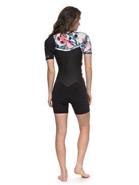 roxy, Гидрокостюм с молнией на груди 2/2mm Performance, BLACK (kva0) 2/2mm Performance - Short Sleeve Chest Zip Springsuit ERJW503005