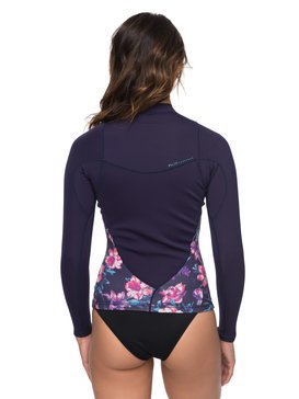 roxy, 1mm Syncro Series - Top de surf à manches longues néoprène pour Femme, BLUE RIBBON (bsn0) 1mm Syncro Series - Long Sleeve Neoprene Surf Top for Women ERJW803008