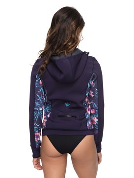 roxy, 1mm Syncro - Veste de combinaison avec zip sur le devant pour Femme, BLUE RIBBON (bsn0) 1mm Syncro - Front Zip Wetsuit Jacket for Women ERJW803013