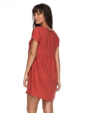 roxy, Dark To Light - Vestido de Manga Corta para Mujer, TANDOORI SPICE (npq0) Dark To Light - Short Sleeve Dress for Women ERJWD03204