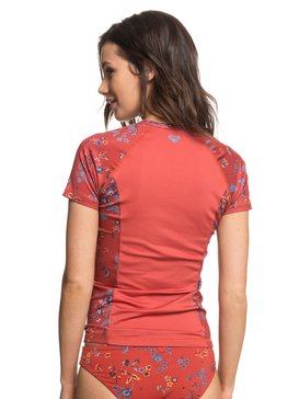roxy, Dream Sea C/L Swim - Licra de Manga Corta con Protección Solar UPF 50 para Mujer, TANDOORI SPICE ACAMAR SWIM (npq6) Dream Sea C/L Swim - Short Sleeve UPF 50 Rash Vest for Women ERJWR03208