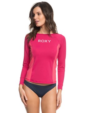 roxy, On My Board Colorblock - Licra de Manga Larga con Protección Solar UPF 50 para Mujer, VIVACIOUS (mzd0) On My Board Colorblock - Long Sleeve UPF 50 Rash Vest for Women ERJWR03210