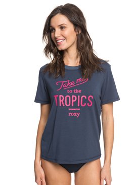 roxy, Surf - Camiseta de Surf de Manga Corta con Protección Solar UPF 50 para Mujer, DRESS BLUES (btk0) Surf - Short Sleeve UPF 50 Surf T-Shirt for Women ERJWR03212