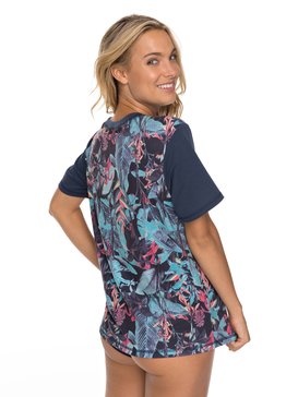roxy, Гидрофутболка Surf UPF 50, DRESS BLUES FANTASTIC GARDEN S (btk6) Surf - Short Sleeve UPF 50 Surf T-Shirt ERJWR03212