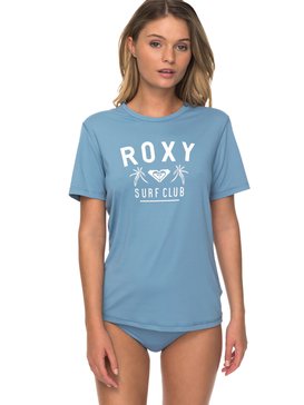 roxy, Enjoy Waves - Licra de Manga Corta con Protección Solar UPF 50 para Mujer, BLUE SHADOW (bkq0) Enjoy Waves - Short Sleeve UPF 50 Rash Vest for Women ERJWR03222