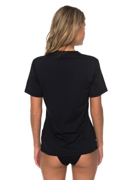 roxy, Enjoy Waves - Licra de Manga Corta con Protección Solar UPF 50 para Mujer, ANTHRACITE (kvj0) Enjoy Waves - Short Sleeve UPF 50 Rash Vest for Women ERJWR03222