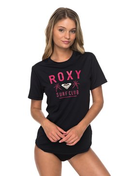 roxy, Enjoy Waves - Licra de Manga Corta con Protección Solar UPF 50 para Mujer, ANTHRACITE (kvj0) Enjoy Waves - Short Sleeve UPF 50 Rash Vest for Women ERJWR03222