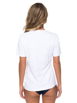 roxy, Enjoy Waves - Licra de Manga Corta con Protección Solar UPF 50 para Mujer, WHITE (wbb0) Enjoy Waves - Short Sleeve UPF 50 Rash Vest for Women ERJWR03222