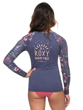 roxy, Sunset And Waves - Licra de Manga Larga con Protección Solar UPF 50 para Mujer, CROWN BLUE FLOWER GAMES (bqy6) Sunset And Waves - Long Sleeve UPF 50 Rash Vest for Women ERJWR03236