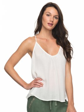 roxy, Local In The Sky - Viskose Riemchen-Top für Frauen, MARSHMALLOW (wbt0) Local In The Sky - Strappy Viscose Top for Women ERJWT03193