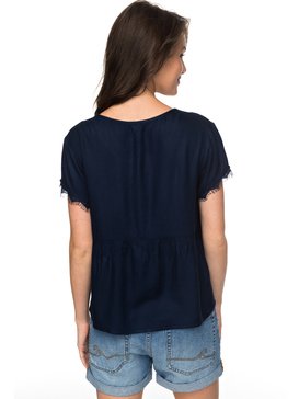 roxy, In The Morning - Blouse manches courtes pour Femme, DRESS BLUES (btk0) In The Morning - Short Sleeve Blouse for Women ERJWT03199