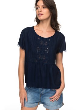 roxy, In The Morning - Blouse manches courtes pour Femme, DRESS BLUES (btk0) In The Morning - Short Sleeve Blouse for Women ERJWT03199