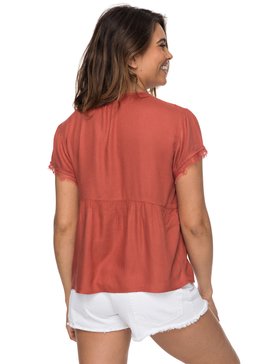roxy, In The Morning - Blouse manches courtes pour Femme, TANDOORI SPICE (npq0) In The Morning - Short Sleeve Blouse for Women ERJWT03199