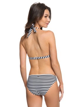 roxy, ROXY Essentials - Ensemble de bikini triangle foulard, BRIGHT WHITE BASIC STRIPE (wbb3) ROXY Essentials - Halter Bikini Set ERJX203246